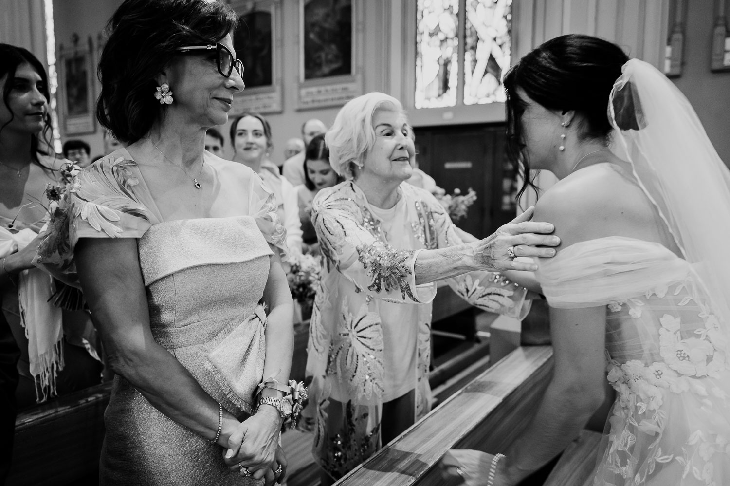Wedding Ceremony St. Joseph's + The Westin Riverwalk, San Antonio 31 a woman touching a bride's shoulder