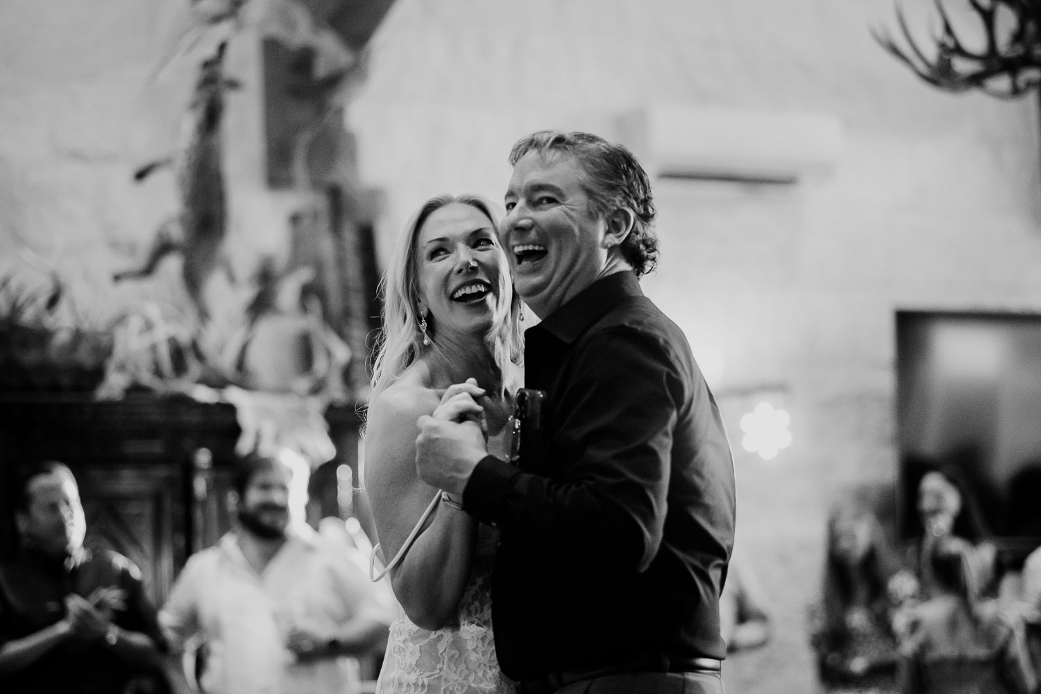 a man and woman dancing