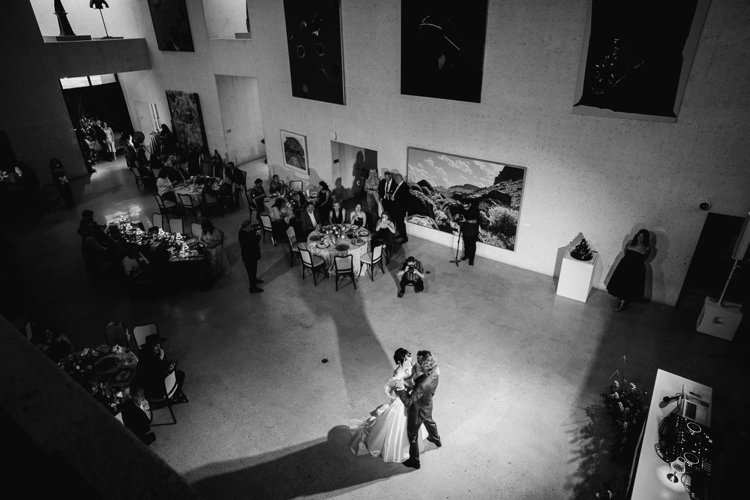 St. Patrick Catholic Church | Art Museum of South Texas Corpus Christi 46 a man and woman dancing in a room with tables and chairs