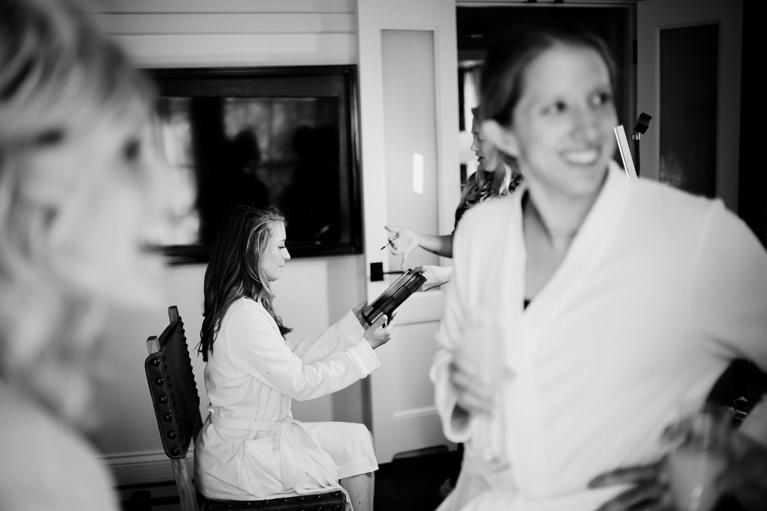 Botanical Gardens San Antonio Wedding Ceremony + Reception 3 Bridesmaids preparing for the wedding.