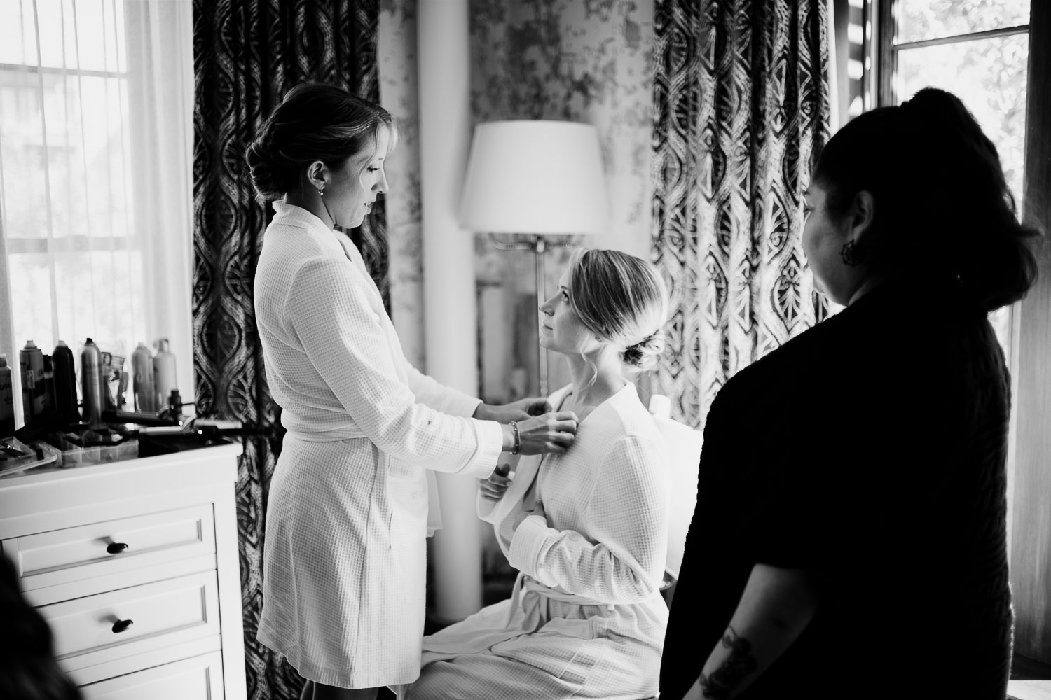 Botanical Gardens San Antonio Wedding Ceremony + Reception 11 Bridal preparation in elegant setting.