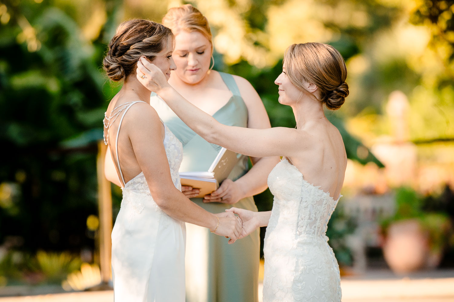Botanical Gardens San Antonio Wedding Ceremony + Reception 36 Wedding ceremony in a lush garden.