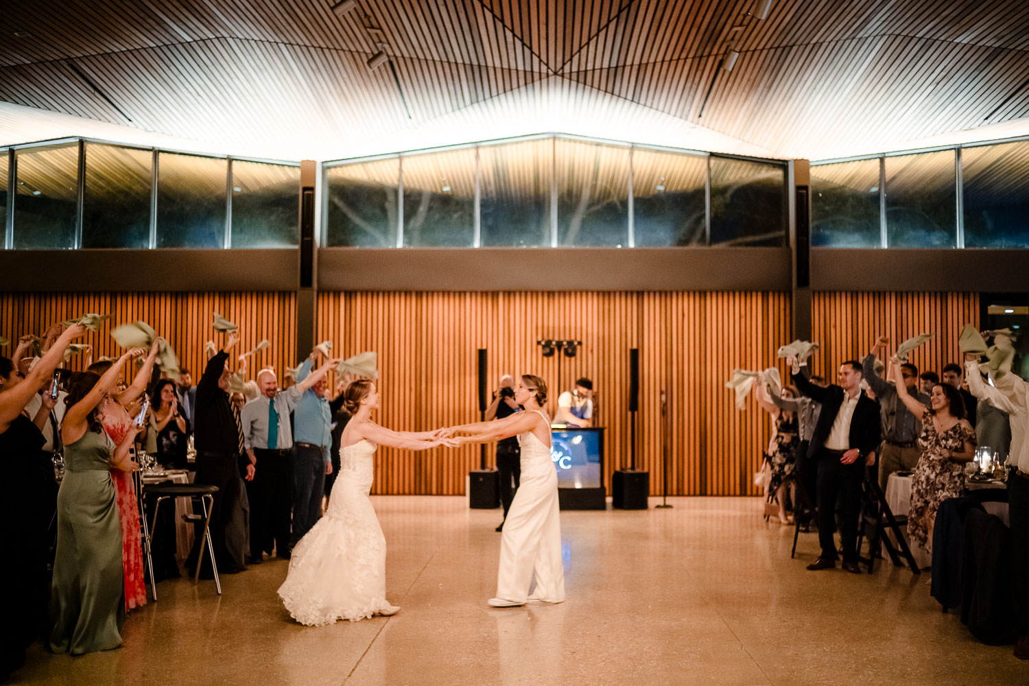 Botanical Gardens San Antonio Wedding Ceremony + Reception 46 Couple dancing at wedding reception celebration.