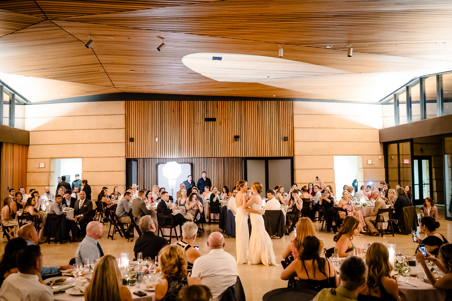 Botanical Gardens San Antonio Wedding Ceremony + Reception 48 Couple dancing at wedding reception.