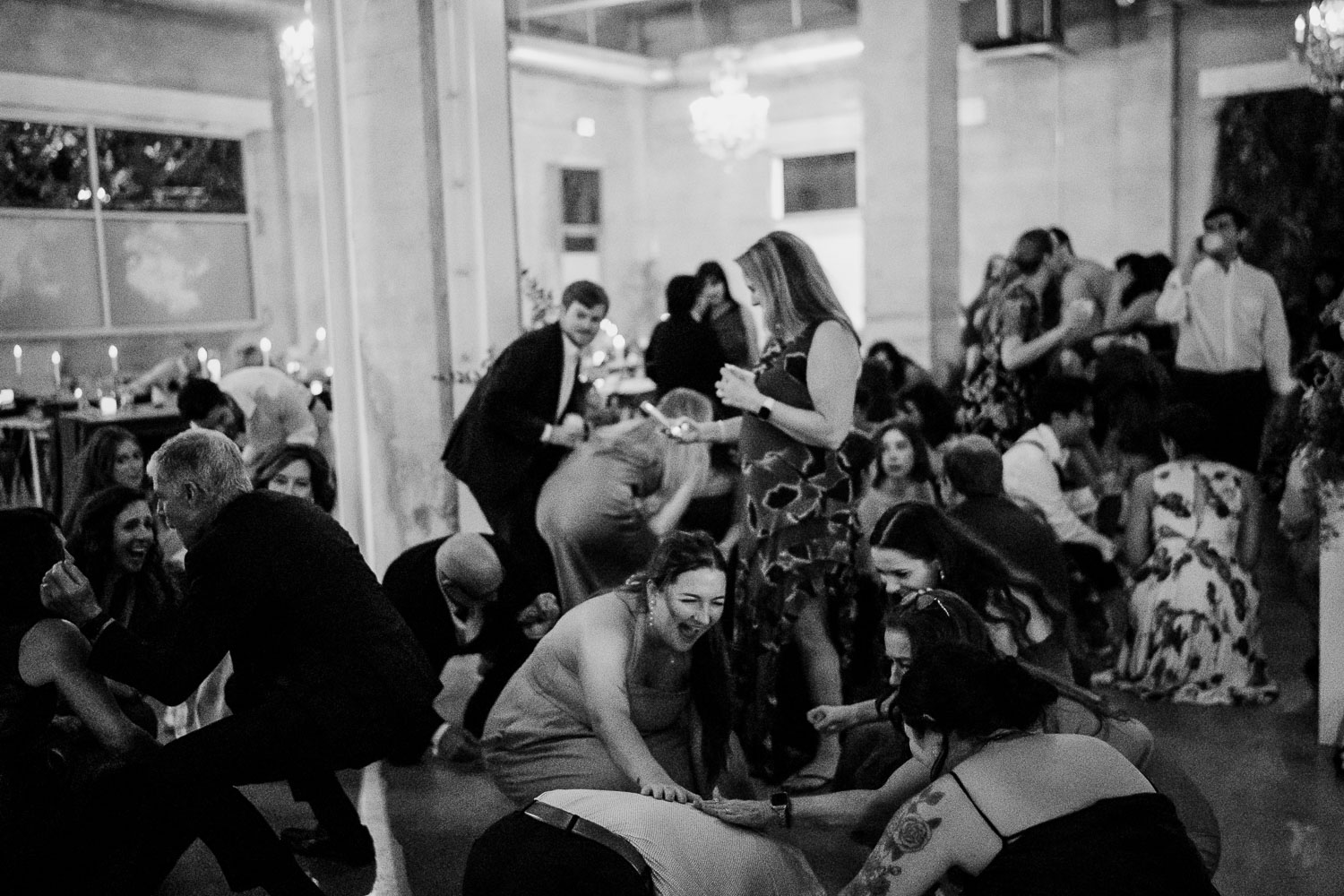 Ice Plant Bldg Wedding | La Grange | Zoe+Patrick 66 Guests dancing and enjoying the celebration.