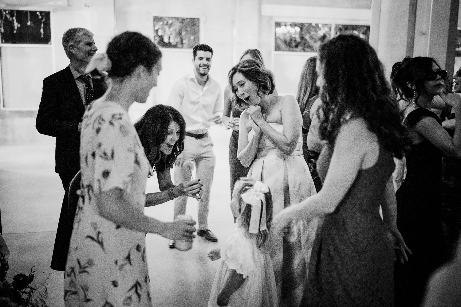 Ice Plant Bldg Wedding | La Grange | Zoe+Patrick 67 Wedding guests enjoying the celebration together.