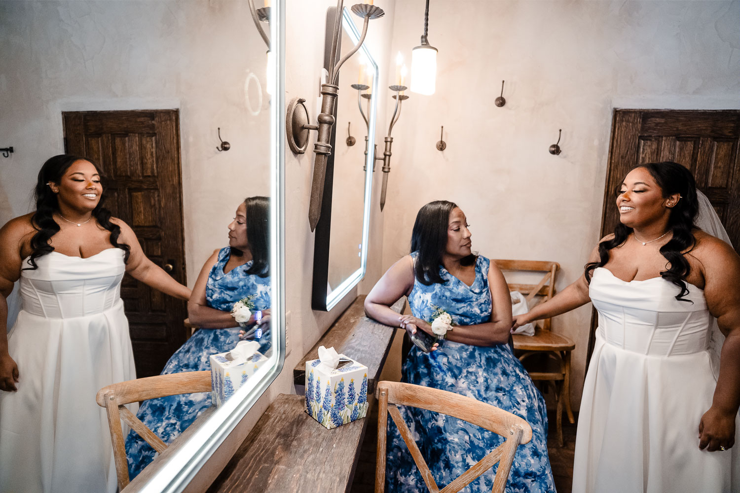 Lost Mission Wedding Ceremony + Reception | Peyge + Luis 11 Mother of the bride and daughter chat