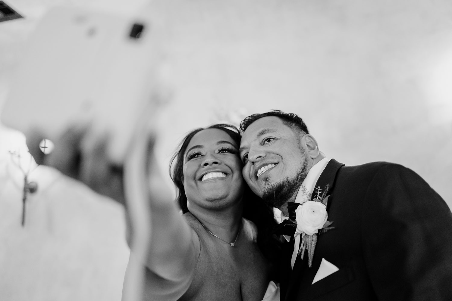 Lost Mission Wedding Ceremony + Reception | Peyge + Luis 29 Couple selfie at Lost Mission, San Antonio Texas