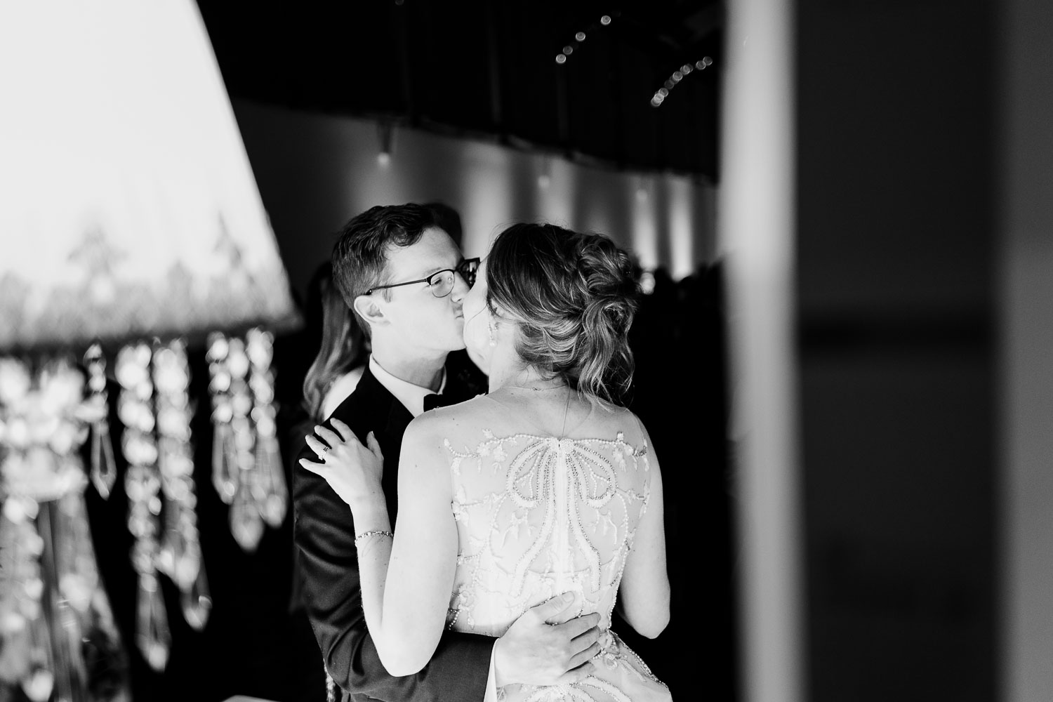 Margarite B. Parker Chapel Wedding Ceremony | Natalie + Jonathan | San Antonio 51 Couple dancing at elegant wedding reception.