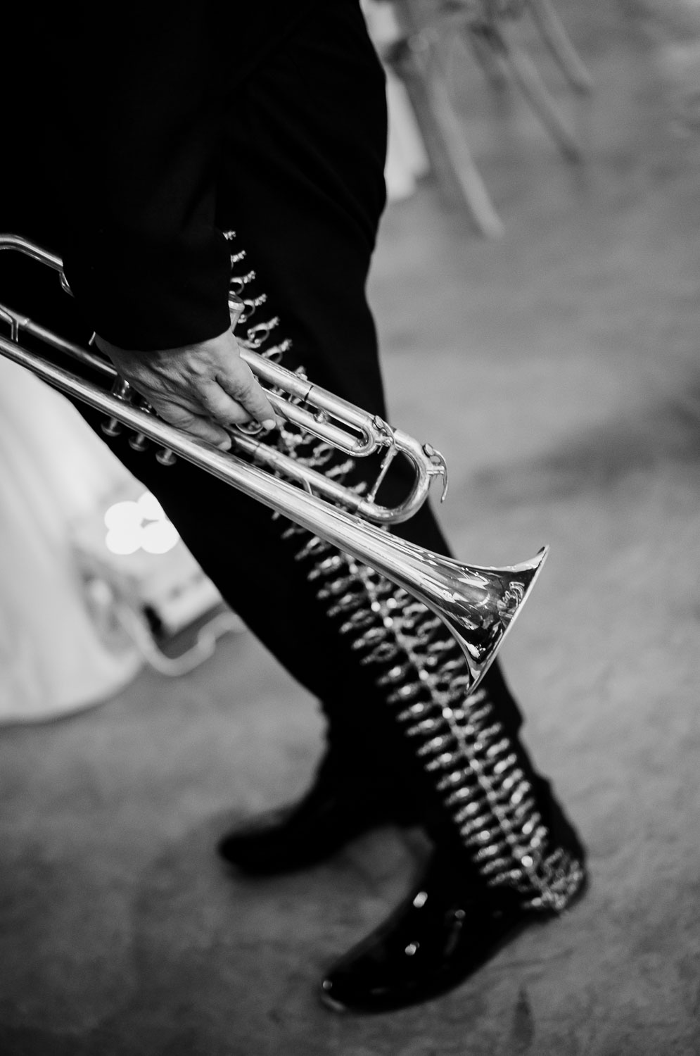 Lost Mission Wedding Ceremony + Reception | Peyge + Luis 46 Mariachi shows costume and trumpet