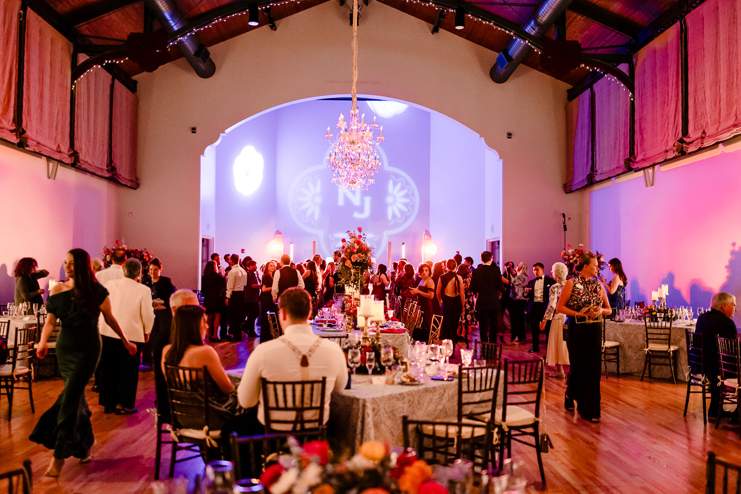 Margarite B. Parker Chapel Wedding Ceremony | Natalie + Jonathan | San Antonio 54 Elegant wedding reception with dancing guests.