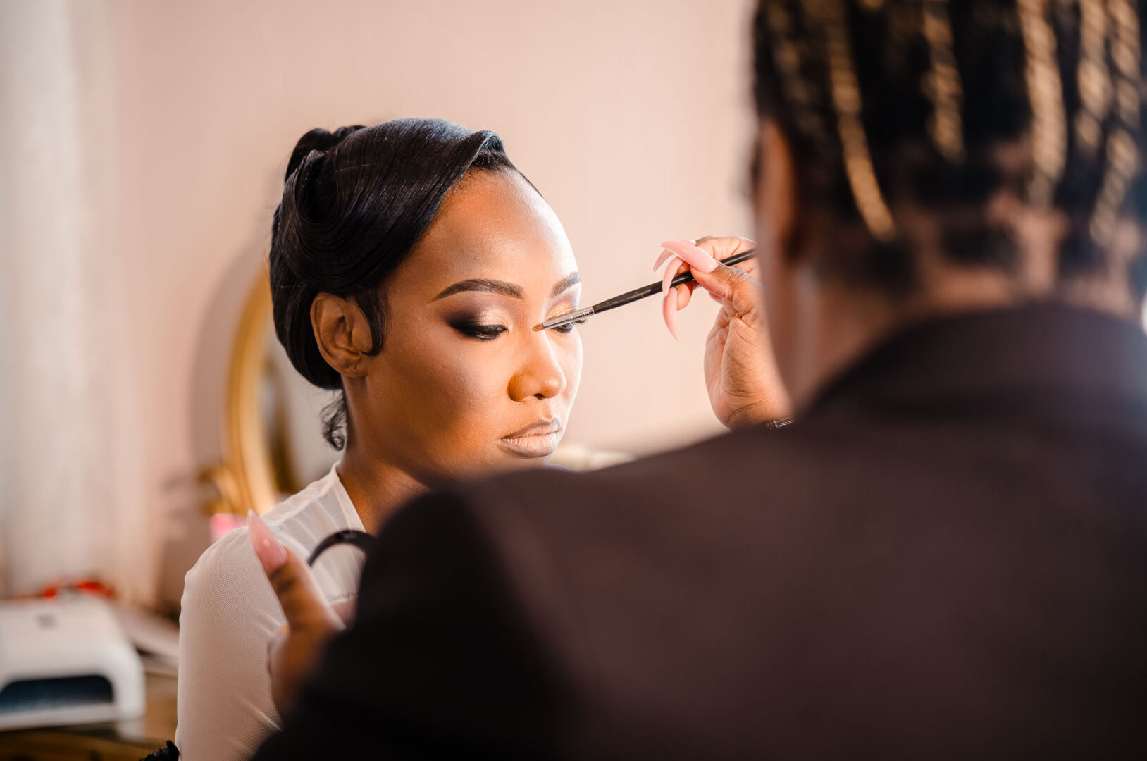 The Springs Weddings & Events | Candice + Larry 7 Bridesmaids preparing for a wedding.