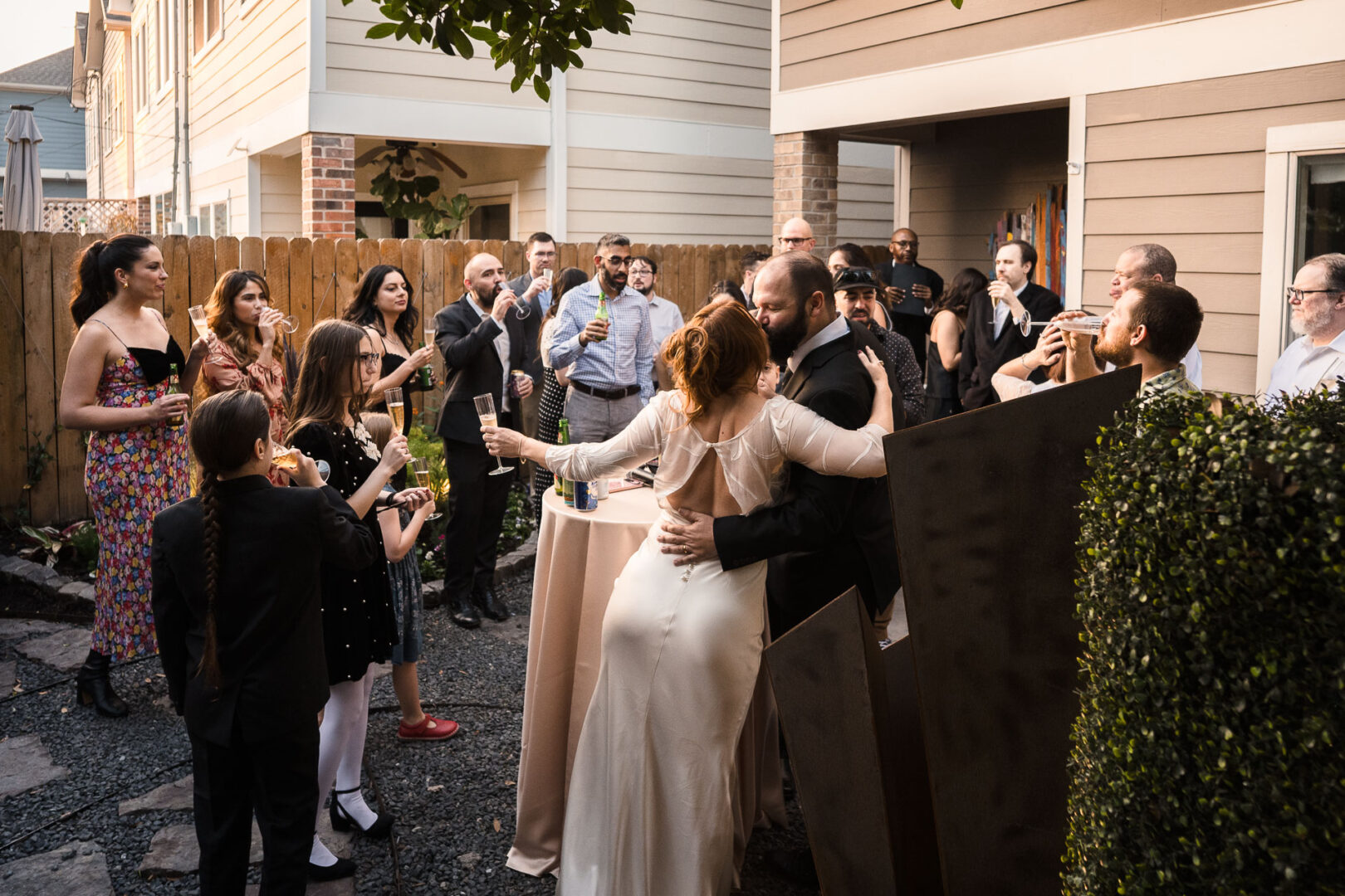 Backyard wedding in Houston