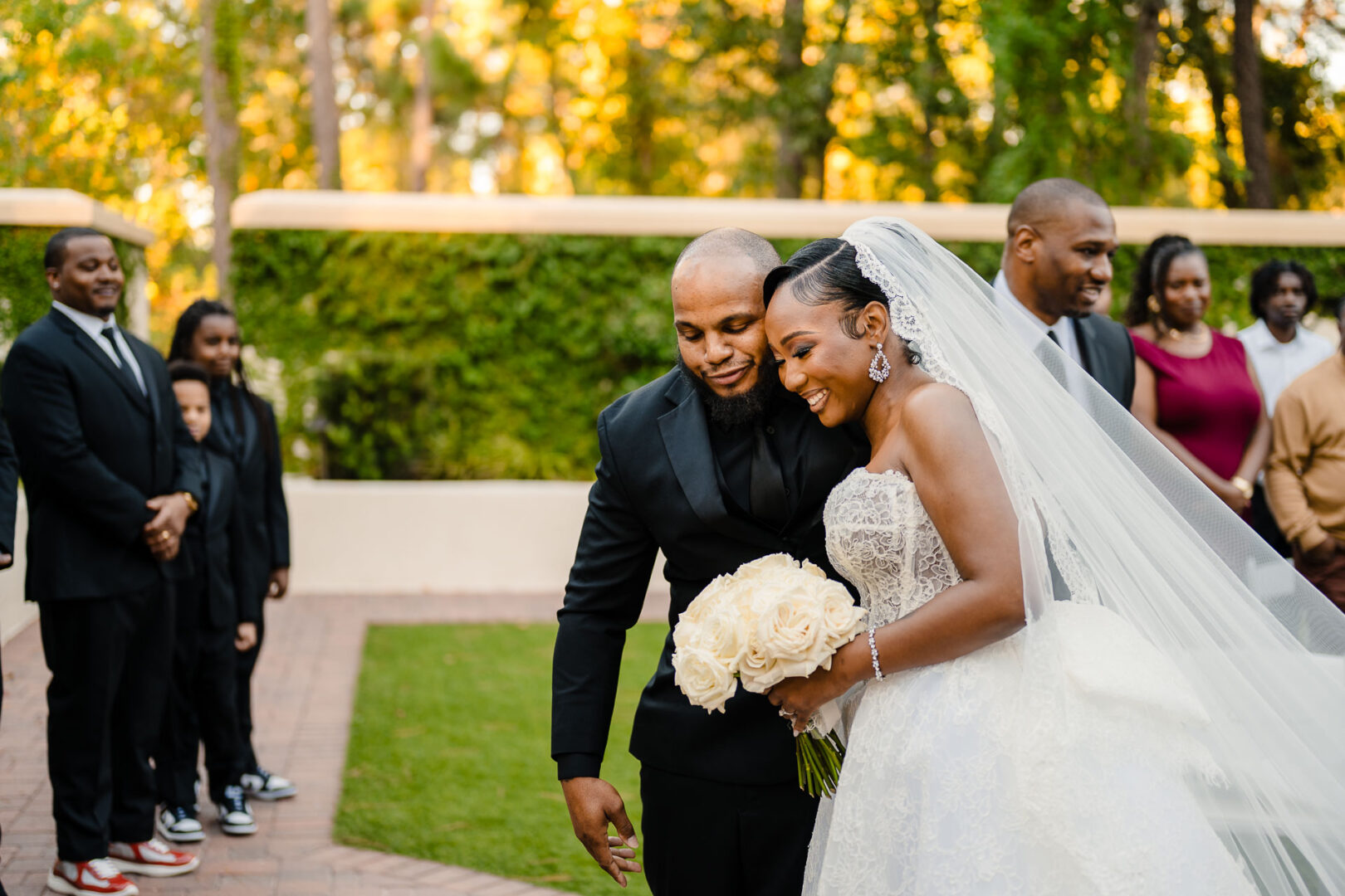 The Springs Weddings & Events | Candice + Larry 26 Outdoor wedding ceremony with guests seated.
