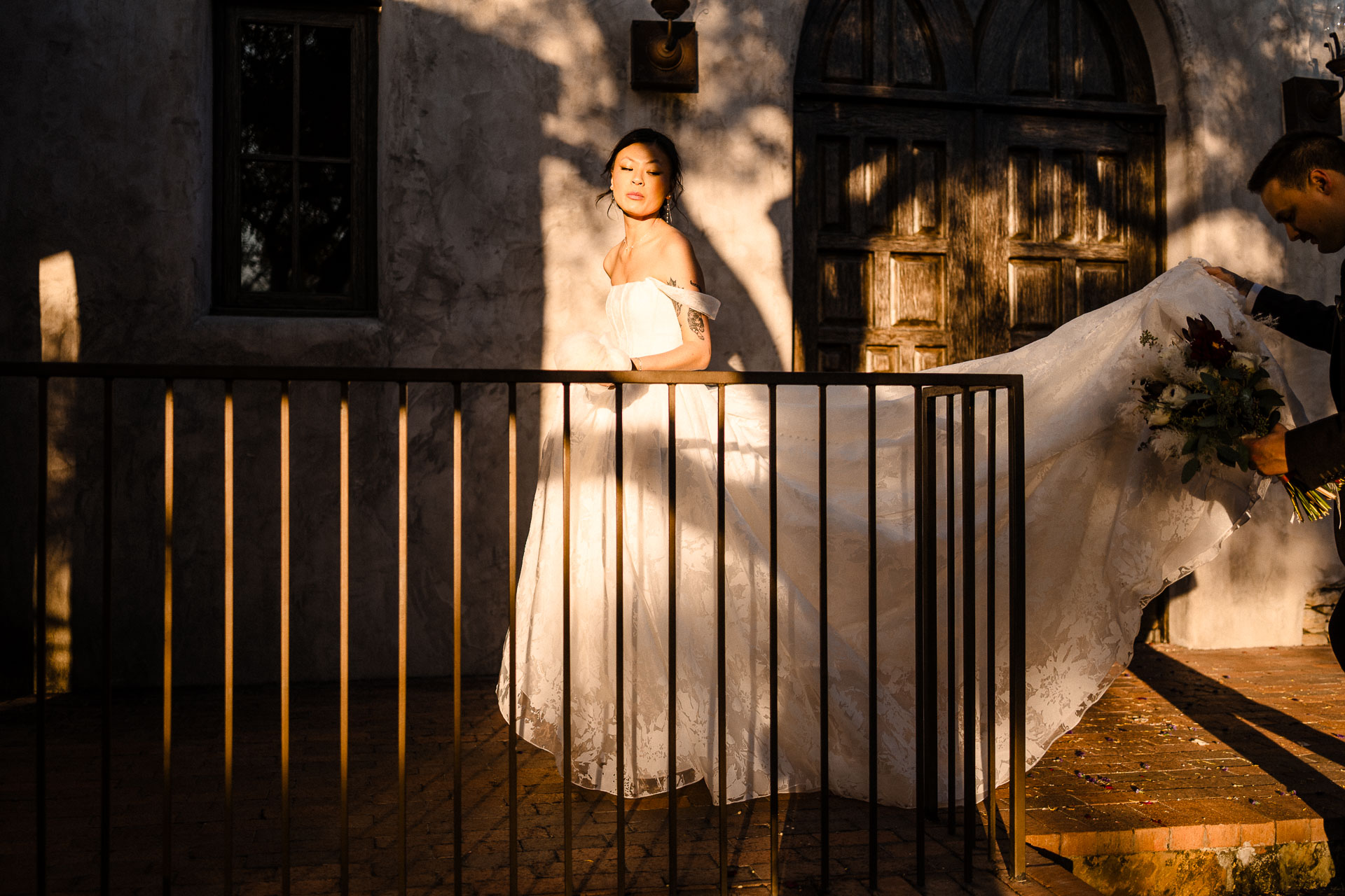 Why the Leica M Still Feels Like Home 1 Bride walking with flowing wedding dress.