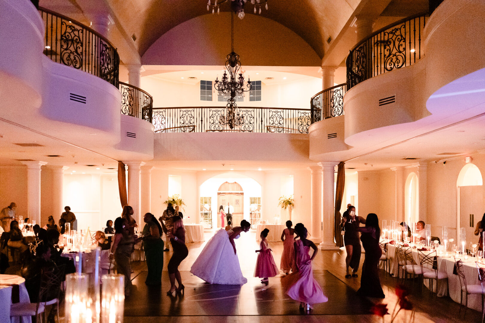 The Springs Weddings & Events | Candice + Larry 47 Wedding celebration with dancing guests.
