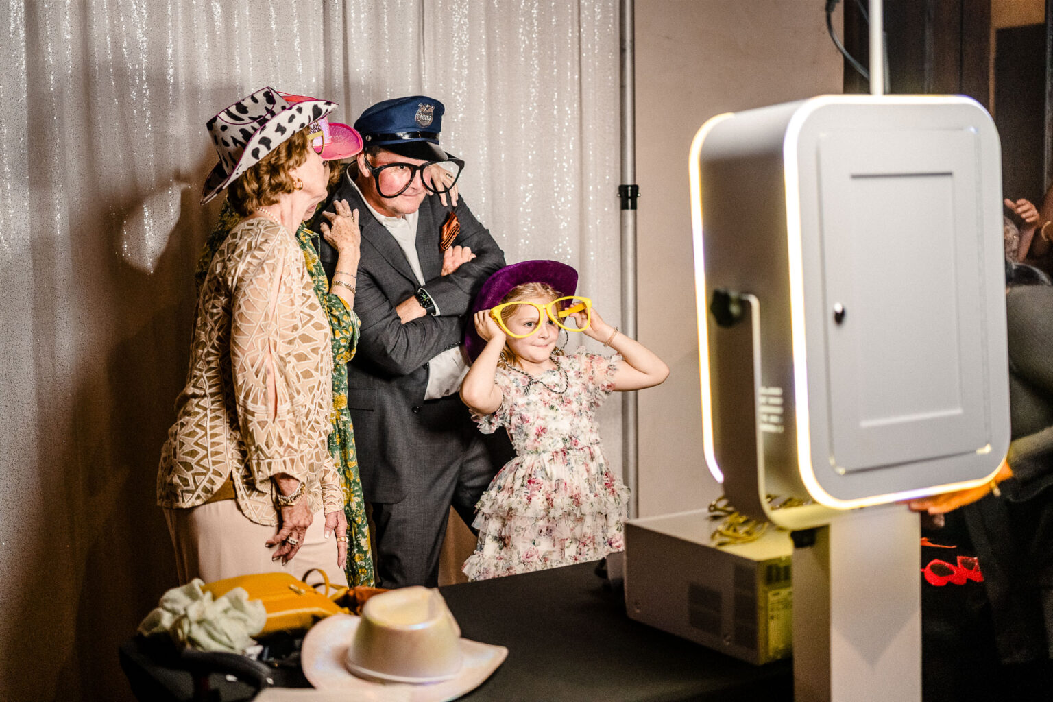 Guests enjoying a photo booth experience.