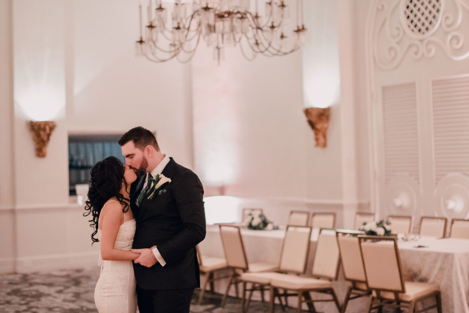 Noreena & Robert's Elegant Wedding at San Fernando Cathedral 67 Couple sharing an intimate moment.