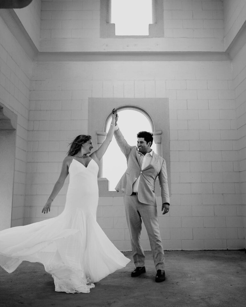 Chapel on the Dunes Wedding | Port Aransas, Texas | Mady+Roland 54 Couple dancing in elegant venue.