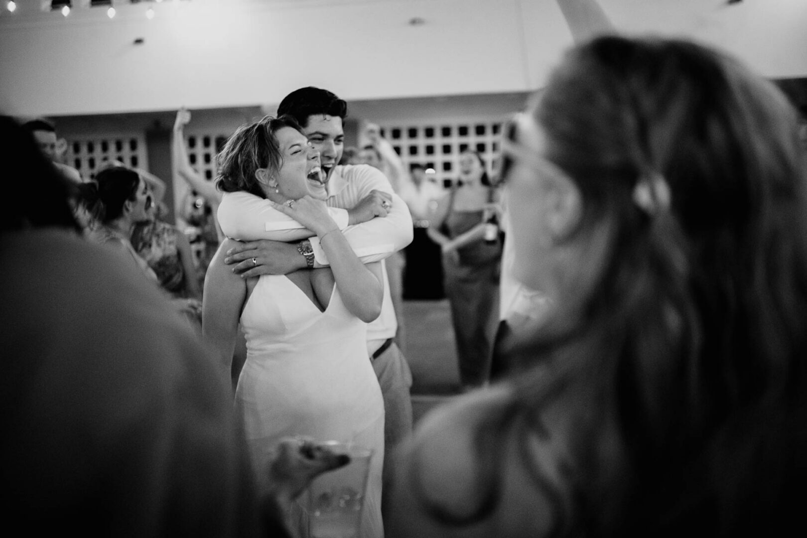 Chapel on the Dunes Wedding | Port Aransas, Texas | Mady+Roland 71 Joyful couple celebrating at wedding